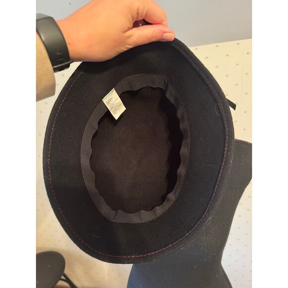 Black Wool Bucket Hat - Picture 5 of 5